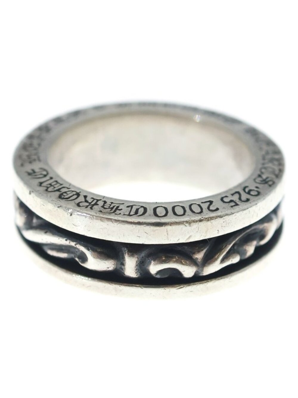 Chrome Hearts Spinner Scroll Ring Silver